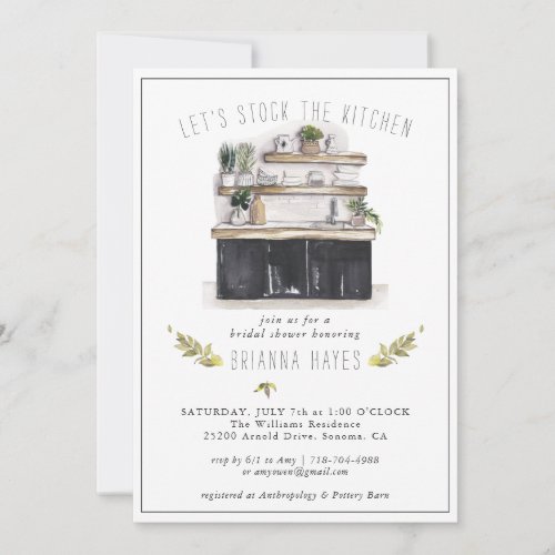 Stock the Kitchen Bridal Shower Invitation