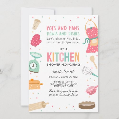 Stock the Kitchen Bridal Shower Invitation Cooking