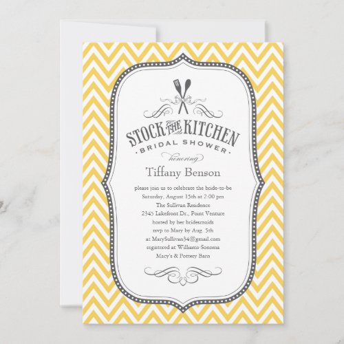 Stock the Kitchen Bridal Shower Invitations