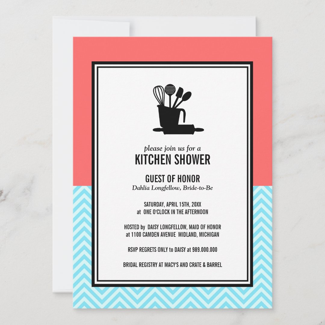 Stock The Kitchen Bridal Shower Invitations Zazzle