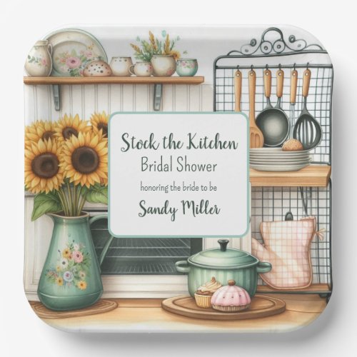 Stock The Kitchen Bridal Shower Paper Plate