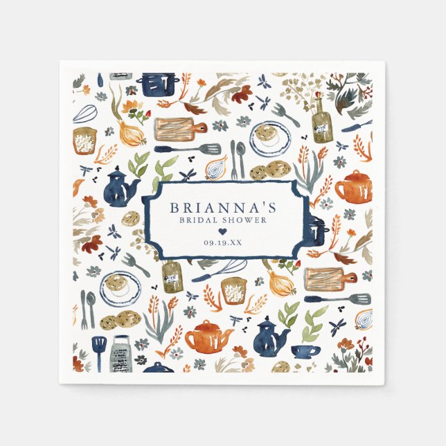 Stock the Kitchen Bridal Shower Personalized Napkins (Front)