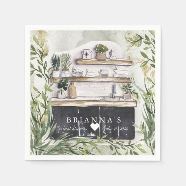 Stock the Kitchen Bridal Shower Personalized Napkins (Front)