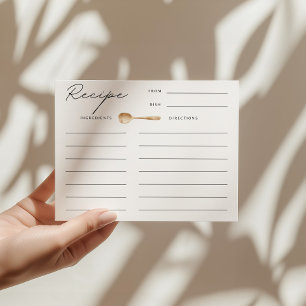 Stock the Kitchen Bridal Shower Recipe Card