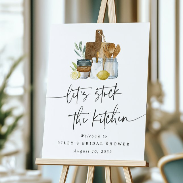 Stock the Kitchen Bridal Shower Welcome Sign (Creator Uploaded)