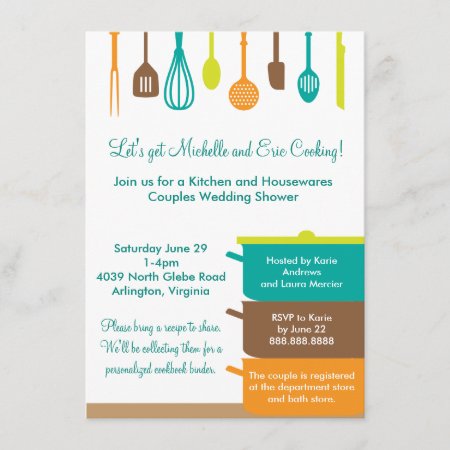 Stock The Kitchen Bridal Wedding Couples Shower Invitation