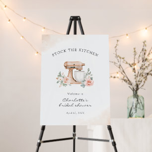 Stock the Kitchen Elegant Bridal Shower Welcome Foam Board