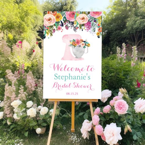 Stock the Kitchen Floral Poster Sign