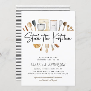 Stock the Kitchen Pantry Boho Bridal Shower Invitation