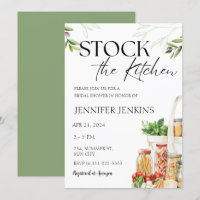 Stock the Kitchen Pantry Cooking Bridal Shower