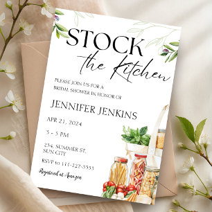 Stock the Kitchen Pantry Cooking Bridal Shower  Invitation