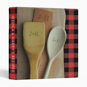 Stock The Kitchen Red Buffalo Plaid Recipe 3 Ring Binder