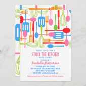 Stock the Kitchen Retro Style Bridal Shower Invitation (Front/Back)