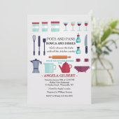 Stock the Kitchen Shower Invitation (Standing Front)