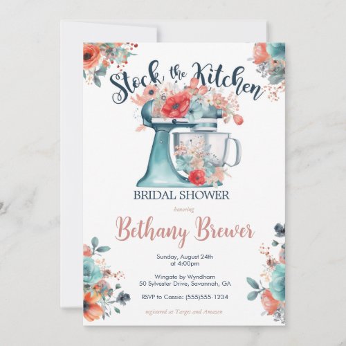 Stock the Kitchen theme Bridal Shower Invitation