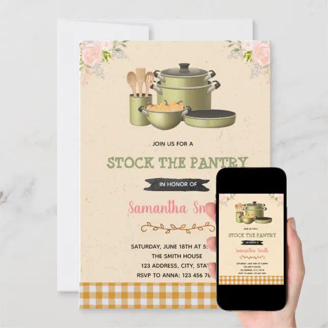 Stock the pantry bridal shower invitation Zazzle