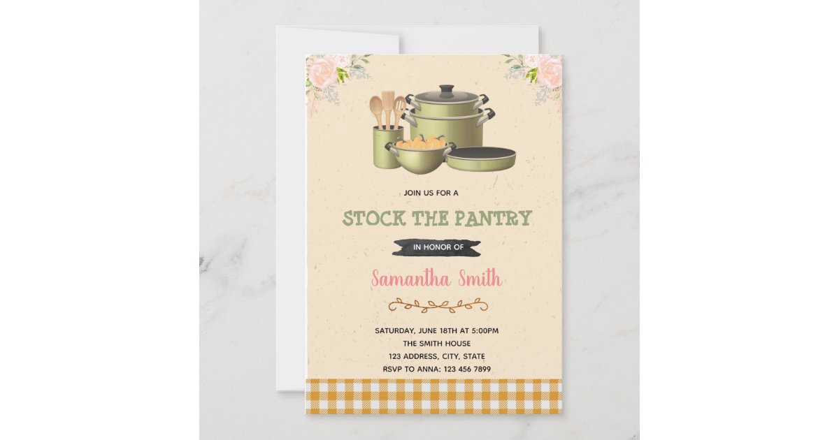Stock the pantry bridal shower invitation Zazzle