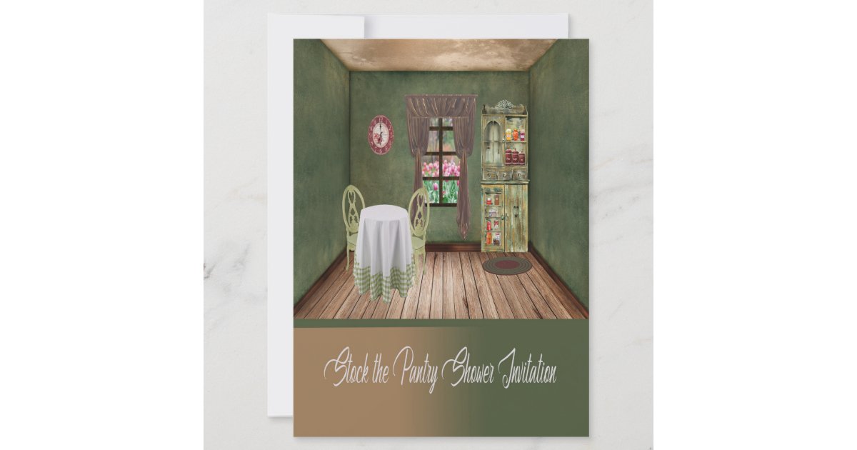 Stock the Pantry Shower Invitation. Cozy Room Invitation Zazzle