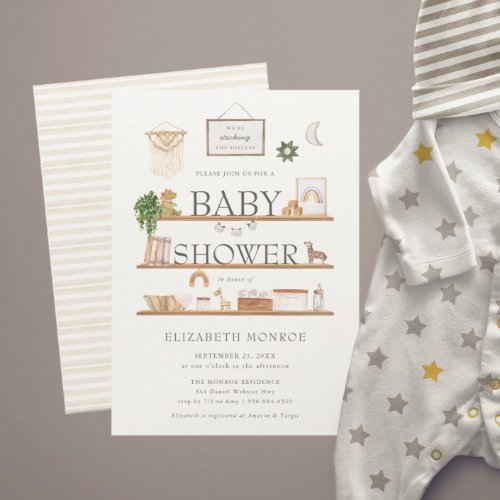Stock the Shelves  Boho Nursery Baby Shower