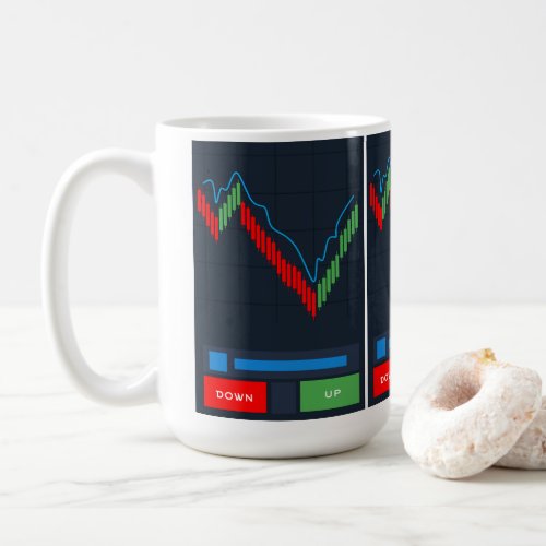 Stock Trader Coffee Mug With Candlestick Chart