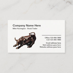 Stock Trader Professional Wall Street Business Card