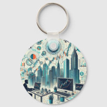 Stock Trading Key Ring