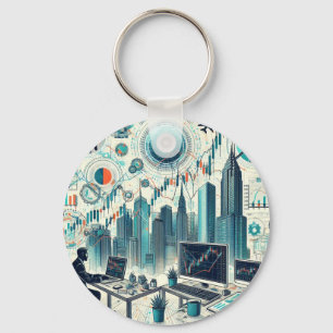 Stock Trading Key Ring