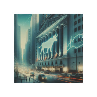 Stock Trading Wood Wall Art