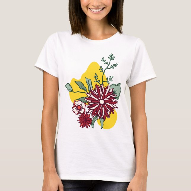 Stock Up on Floral Women's T-Shirts Today (Front)