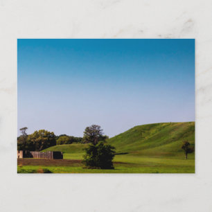 Stockade and Monks Mound, Ilinois Postcard