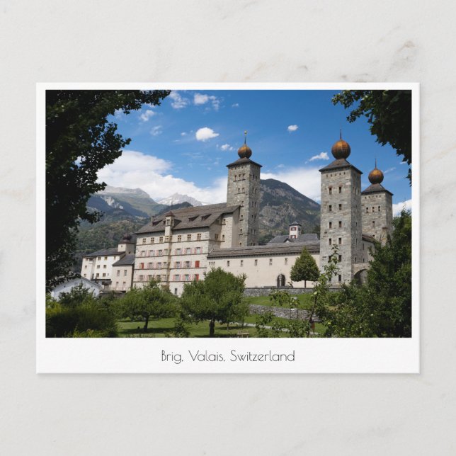 Stockalper Palace, Brig-Glis, Switzerland Postcard (Front)