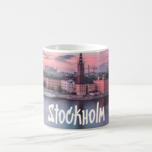 Stockholm Capital of Sweden Night Skyline Coffee Mug