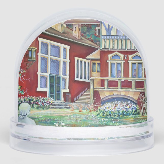 Stockholm Gamla Stan Illustration Sweden Snow Globe (Front)