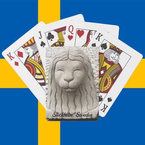 Stockholm Gamla Stan Lion Sweden Photo Playing Cards