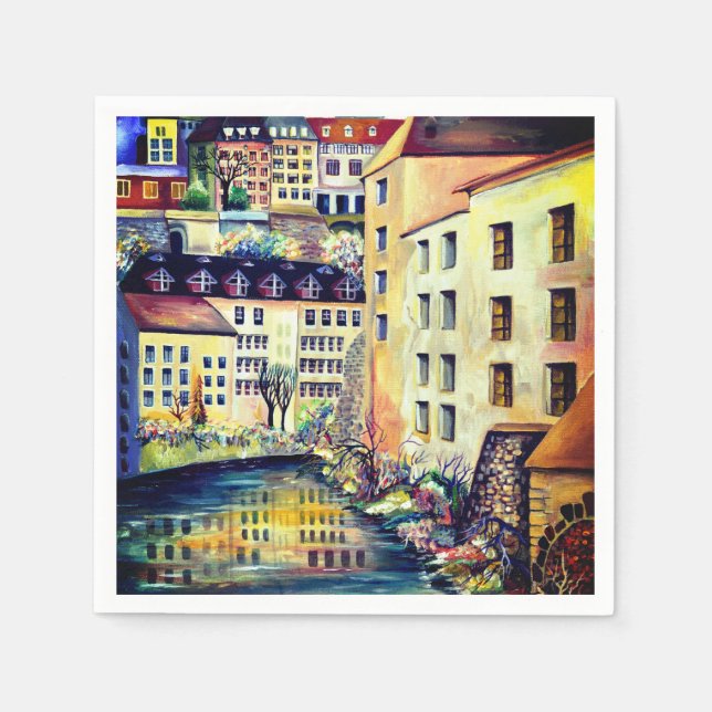 Stockholm - Gamla Stan, old city, Sweden Paper Napkins (Front)