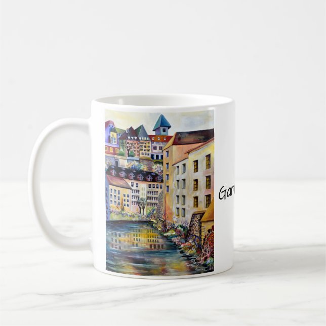 Stockholm Gamla Stan Typography Coffee Mug (Left)