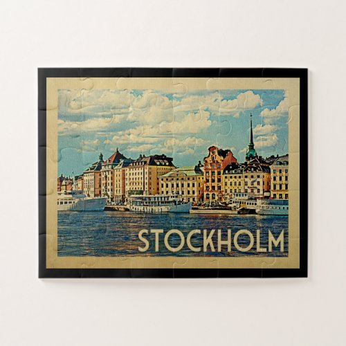 Stockholm Jigsaw Puzzle Sweden Vintage