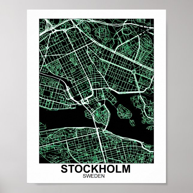 Stockholm Map Poster (Front)