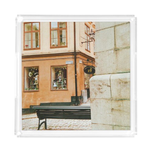 Stockholm Old Town, Gamla Stan, Sweden Acrylic Tray