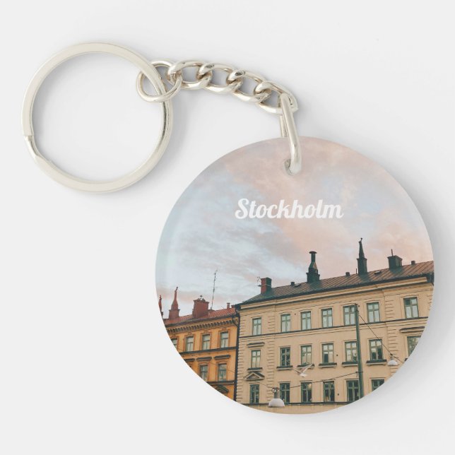Stockholm Södermalm Cityscape Keychain (Front)