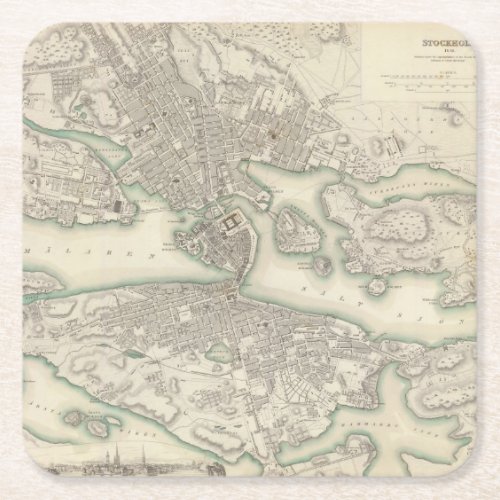 Stockholm Square Paper Coaster