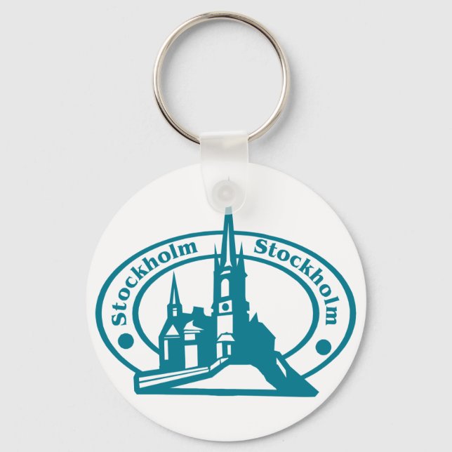 Stockholm Stamp Keychain (Front)