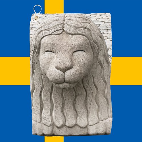 Stockholm Stone Lion Sweden Gamla Stan Photo Golf Towel