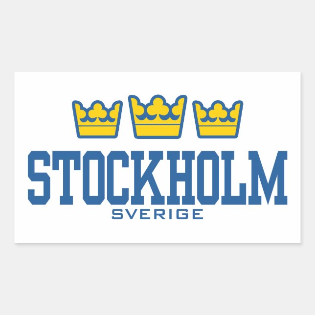 Stockholm Sverige Rectangular Sticker (Front)