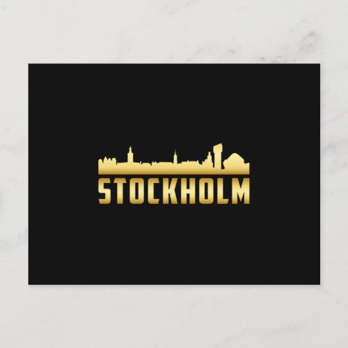 Stockholm Sweden City Skyline Cityscape Funny Gift Postcard