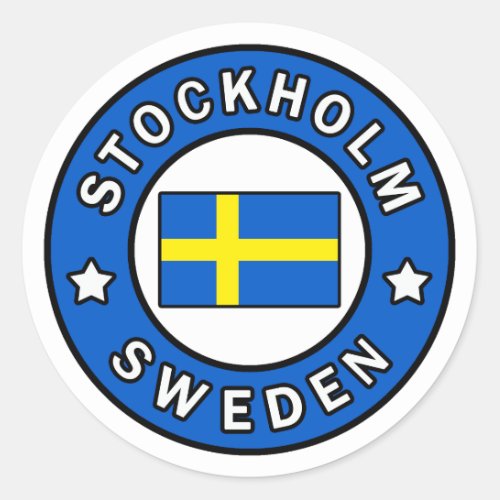 Stockholm Sweden Classic Round Sticker
