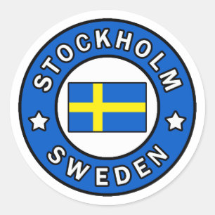 Stockholm Sweden Classic Round Sticker