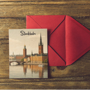 Stockholm Sweden Contemporary City Art Postcard