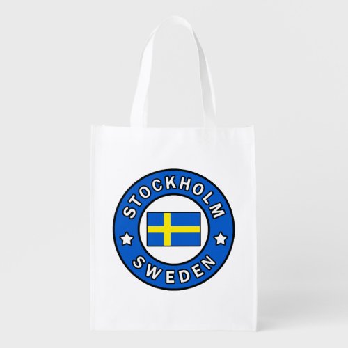 Stockholm Sweden Grocery Bag
