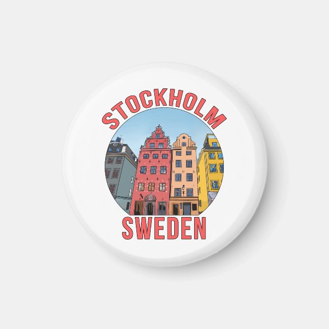 Stockholm Sweden Magnet (Front)
